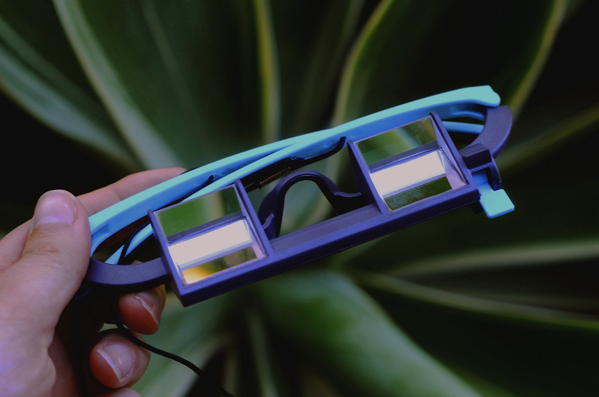 Up close view of the best belay glasses for rock climbing