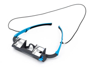 EyeSend belay glasses with a white background.